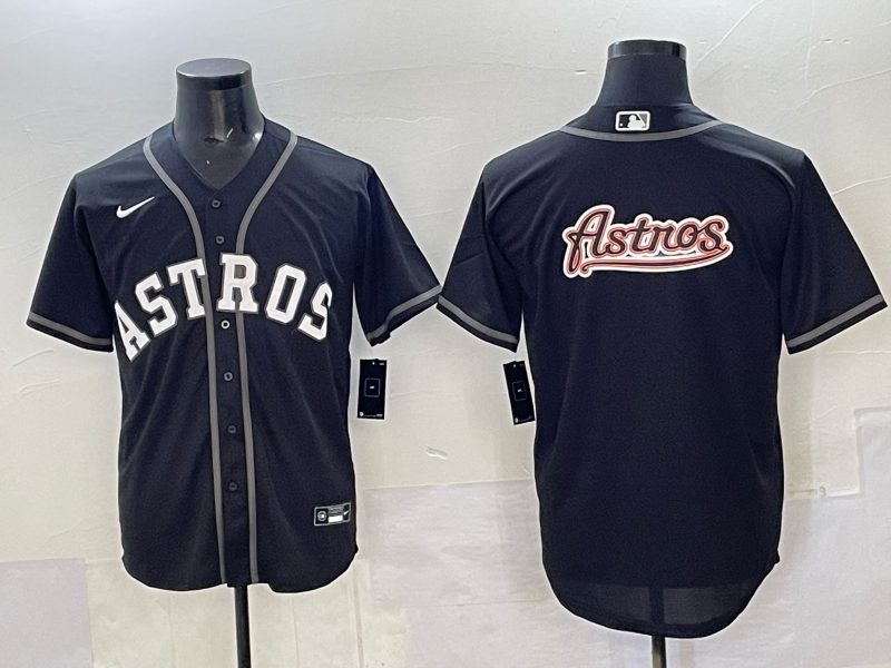 Men Houston Astros blank black 2025 Nike MLB Jersey 0023